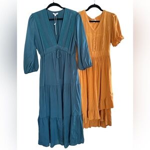 Baltic Born - lot of 2 dresses NWT  Phillips Maxi / Hanna Mustard Midi size M